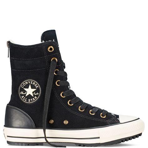 Rough Converse Cool Converse, Converse Boots, Blue High Heels, Shoes Converse, Black Suede Boots, Converse Sneakers, Hi Top, Pullover Shirt, Chuck Taylor All Star