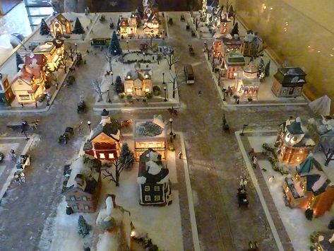 Frozen Christmas Decorations, Miniature Town, Village Road, Christmas Tree Village, Vintage Village, Christmas Diorama, Christmas To Do List, Lemax Christmas Village, Christmas Village Sets