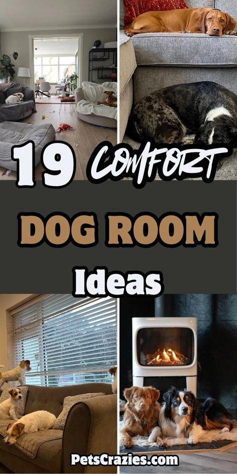 Create a cozy space for your dog with these 19 comfort room ideas! 🐾 From plush bedding to calming colors, transform your home into a dog-friendly haven. Comfort Room Ideas, Comfort Rooms Ideas, Dog Room Ideas, Dog Nook, Dog Room Decor, Dog Bedroom, Comfort Room, Dog Corner, Plush Bedding