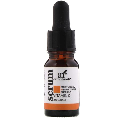 Artnaturals, Vitamin C Serum, .33 fl oz (10 ml) Wash Face, Aloe Leaf, Benzoic Acid, Chamomile Flowers, Vitamin C Serum, Glass Skin, Xanthan Gum, Facial Care, Facial Skin Care