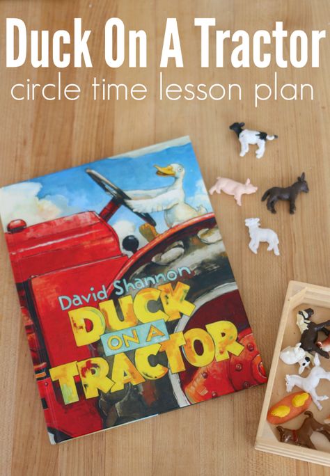 Fun farm activity for circle time at preschool that goes with David Shannon's book Duck on a Tractor. Farm animal sounds activity. Animal Sounds Activity, Farm Animals Preschool, Farm Lessons, Farm Animals Activities, Farm Theme Preschool, Time Lessons, Farm Books, Farm Unit, Circle Time Activities