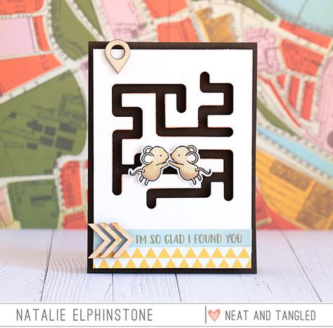 Interactive Maze Card | VIDEO | Natalie Elphinstone Diy Dice, Stamp Diy, Metal Embossing, Slider Cards, Craft Decor, Crafts Easy, Interactive Cards, Diy Stamp, Embossed Cards