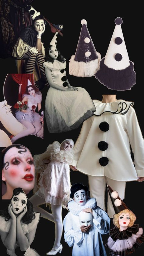 Perriot Clown, Pierrot Clown Costume, Clown Costume Diy, Pierrot Clown, Costume Diy, Clown Costume, Carnival, Halloween