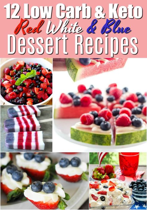 12 Low-Carb and Keto Red, White, and Blue Dessert Recipes | Bobbi's Kozy Kitchen Blue Desserts Recipes, Recipes Salads, Salads Recipes, Berry Salad, Blue Desserts, Lchf Recipes, Just Eat It, Keto Cooking, Bariatric Recipes