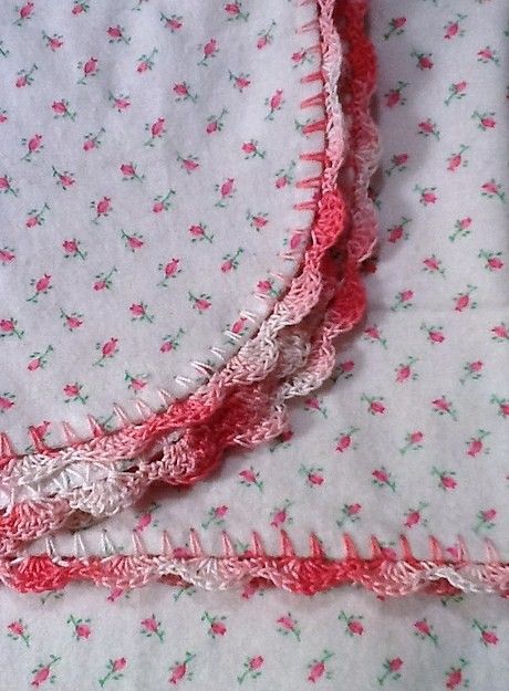 Crocheted Edgings, Crochet Baby Blanket Edging, Blanket Edging, Crochet Edging Pattern, Crochet Blanket Edging, Flannel Baby Blankets, Crochet Edging Patterns, Crochet Lace Edging, Granny Chic