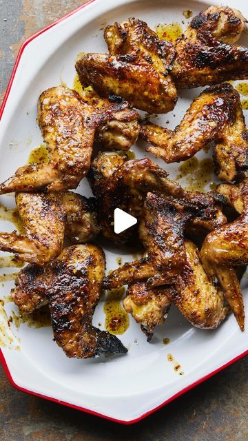 Grilled Wings, Grilled Chicken Wings, Crispy Wings, Fresh Oregano, Wine Vinegar, Cooking On The Grill, Red Wine Vinegar, Kosher Salt, May 21