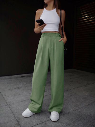 Green Linen Pants, Linen Pants Outfit, Linen Wide Leg Pants, Home Vacation, Linen Pant, Long Midi Dress, Wide Leg Linen Pants, White Floral Dress, Summer Party Dress