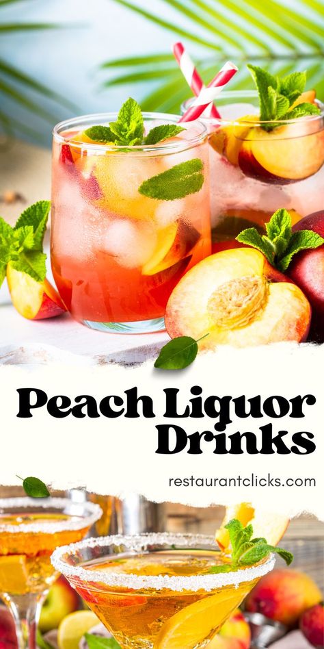 peach liquor drinks Peach Crush Cocktail, Peach Crush, Flavored Tequila, Dark Liquor, Liqueur Drinks, Peach Cocktail, Liqueurs Recipes, Liquor Drinks, Peach Jam