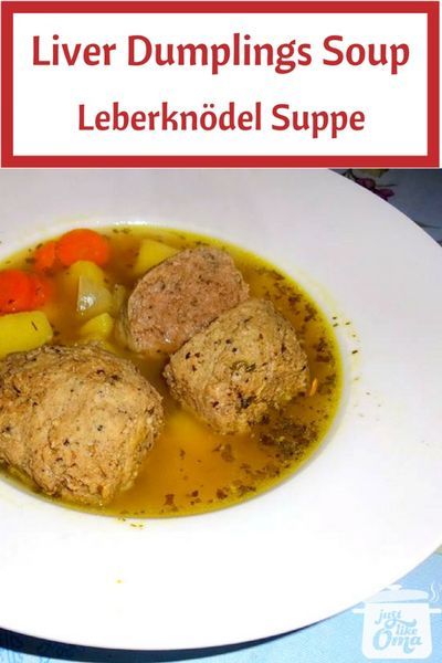 Soup with liver dumplings, aka Leberknödel Suppe made just like Oma See full recipe here: https://www.quick-german-recipes.com/liver-dumplings.html Liver Dumplings, German Soup, Dumplings Soup, Calves Liver, German Meat, German Food Authentic, German Cooking, German Foods, Liver And Onions