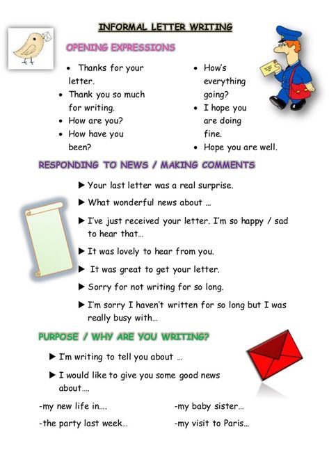 How to Write Informal Letters in English (with Examples) – ESL Buzz Informal Letter Writing Format, Informal Letter Writing, Informal Letter, Letter Writing Format, Formal Letter Writing, Formal English, Letter Writing Examples, Letter Writing Template, A Formal Letter