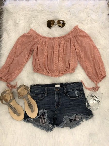 90 Degree weather makes this outfit an essential! Fun OTS crop top you can pair with anything! BOGO50 is BACK!! #apricotlaneaugusta #shopALB #augustamall #hot #summer #croptop Fitted Off-shoulder Crop Top For Spring, Spring V-neck Crop Top For Day Out, 90 Degree Weather Outfit, Spring V-neck Crop Top For Brunch, What To Wear When It’s 60 Degrees, What To Wear In 50-60 Degree Weather, 70 Degree Weather Outfit, Summer Jeans, Modern Outfits