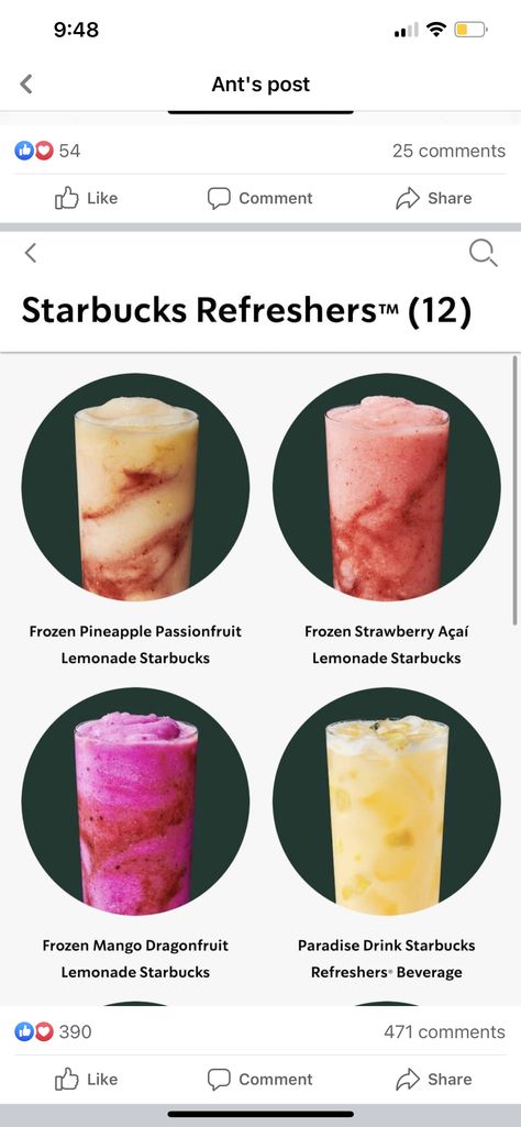 Mango Refresher, Frozen Dragon Fruit, Dragon Fruit Lemonade, Paradise Drink, Fruit Mango, Strawberry Acai, Frozen Lemonade, Starbucks Refreshers, Frozen Pineapple