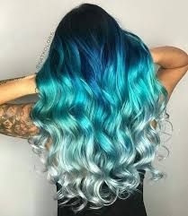 Blue Hair Highlights, Blue Ombre Hair, Blond Ombre, Color Rubio, Hair Highlights And Lowlights, Hair Color Options, Hair Color Unique, Popular Hair, Balayage Blonde