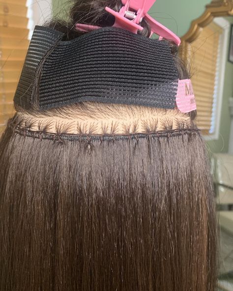 Braidless sew in🪡🧵 this was created using microbeads Braidless Sew In, Sew In, Hair Extensions, Sewing, Hair, On Instagram, Instagram