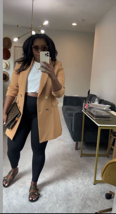 Blazer Outfits For Black Women, Mid Size Black Women, Plus Outfits, Autumn Essentials, Classy Lady, Chic Fall Outfits, Classy Casual Outfits, Stylish Work Outfits, Easy Breezy