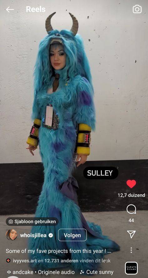 Monsters Inc Characters Costumes, Monsters Inc Cosplay, Sully Monsters Inc Costume, Pixar Cosplay, Sully Halloween, Sulley Costume, Monster Cosplay, Monsters Inc Halloween, Sully Costume