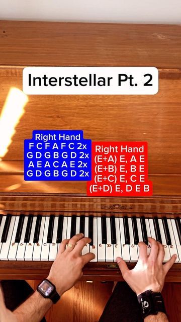 Brance on Instagram: "Interstellar Pt. 2 - Piano Tutorial Share with someone who could learn from this 🙂 I made a mistake on the video - The blue portion is reflecting the left hand, not right hand. Whether you are a beginner or an advanced player, you will find something useful in this video. So grab your keyboard and let’s go on an interstellar journey together! 🚀🎹🎶 #interstellar #piano #tutorial #music #soundtrack #hanszimmer #christophernolan #reelitfeelit #reelsinstagram #pianolessons" Interstellar Piano Tutorial, Interstellar Piano, I Made A Mistake, Made A Mistake, Piano Tutorial, Piano Lessons, Interstellar, Making Mistakes, Left Handed