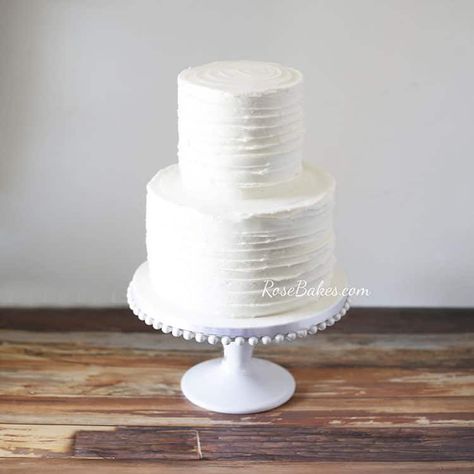 How to Make Lines Texture on Buttercream Cakes - Rose Bakes Textured Buttercream Cake, Wedding Cake Icing, Textured Buttercream, Lines Texture, Wedding Cake Prices, Cake Piping, Wedding Cake Recipe, Buttercream Cakes, Creative Cake Decorating