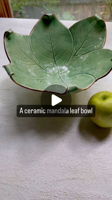 Ceramic Leaves Pottery, Ceramic Leaf Bowl, Leaf Ceramics, Pottery Leaves, Leaf Mandala, Ceramic Leaf, Leaf Bowls, Salt Dough, I Love A