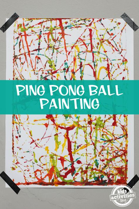 Ping Pong Ball Painting Older Kids Activities, Painting Preschool, Sport Art Projects, Ball Painting, Gross Motor Activity, Painting Kids, Ping Pong Balls, Gross Motor Activities, Sport Craft