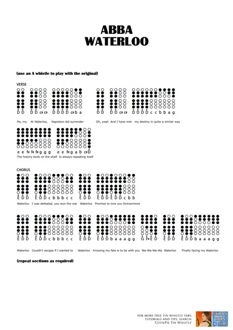 Learnt o play the classic 'Waterloo' from ABBA on your tin whistke with this easy to follow tabs tutorial! #tinwhistletabs #freemusiclessons Tin Whistle Tabs Songs, Flute Fingering Chart, Irish Flute, Ocarina Music, Native Flute, Irish Songs, Song Notes, Tin Whistle, Native American Flute