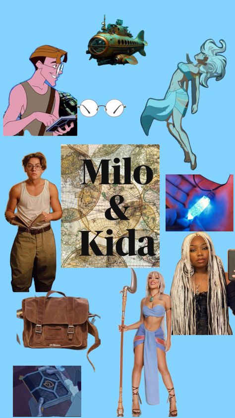 Atlantis the lost empire Milo and kida couple’s costume idea Atlantis The Lost Empire Milo, Milo And Kida, Kida Atlantis, Atlantis The Lost Empire, Trio Halloween Costumes, Night At The Museum, Couples Costumes, Atlantis, Halloween Costumes