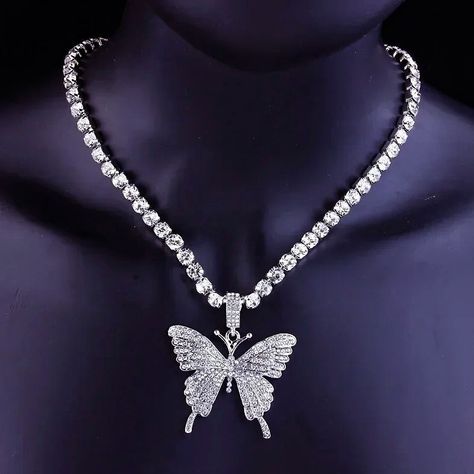 Butterfly icy necklace Stylish Jewelry, Jewelry Making, Instagram