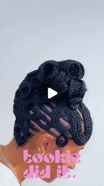 TOOKIE DID IT on Instagram: "ARE YOU LOVING IT!! 🔥 BRAIDED FRENCH ROLL!!!   Go Watch me braid on my TikTok‼️👉🏽 tookiedidit_  🔥#tookiedidit #thebraidedbaldhead #braidedbaldie   STYLE👉🏽 BRAIDED FRENCHROLL   HAVE YOU BOOKED YET???? ⬇️⬇️⬇️ Link in bio  🔥ALL PRODUCTS AVAILABLE! Online at tookiedidit.com🔥 #tookiediditsalon   PRODUCT👉🏽POLISH’T BRAID GEL PRODUCT👉🏽SWOOP’T EDGE CONTROL PRODUCT👉🏽FINISH’T HAIR FOAM  For more content like this follow @tookiedidit   LINK IN BIO  • @tookiedidit  @tookiedidit  @tookiedidit   #tookiedidmyhair #labraids #labraider #bohoknotlessbraids #braidsla #knotlessbraids #bohemianbraids #boxbraidsla #designbraidsla #crisscrossbraids #feedingbraidsla #knotlessbraidsla #stitchbraidsla #zigzagbraids #tribalbraidsla #braids #lasvegasbraider  #cornrowsla #brai Braided French Roll For Black Hair, Braided French Braids, Braided French Roll, French Roll Hairstyle For Black Women, Braid Gel, Hair Foam, Curled Hair With Braid, Afrocentric Hairstyles, French Roll Hairstyle