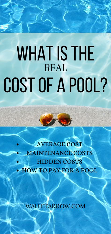 If you're planning to install your dream pool, you'll need to know how much a pool costs. Learn how much a pool costs to install, how much a pool costs to maintain, and other hidden costs to owning a pool. Of course, you'll also need to know how to pay for a pool, so you can stay financially healthy. #PoolCost #PoolCosts #Pools #MoneyTips Medium Pools Backyard, Family Pool Ideas, Simple Pool Designs, Pool Ideas Inground, Dyi Pool, Cheap Inground Pool, Inground Pool Pricing, Swimming Pools Backyard Inground, Barrier Reef Pools