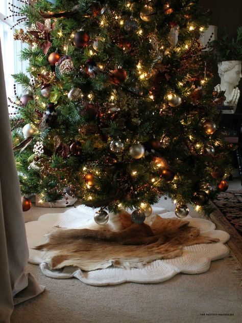 Painted Chandelier, Country Christmas Trees, In A Perfect World, Deer Hide, Deer Decor, Winter Home, Home For Christmas, Home Goods Decor, Winter Home Decor