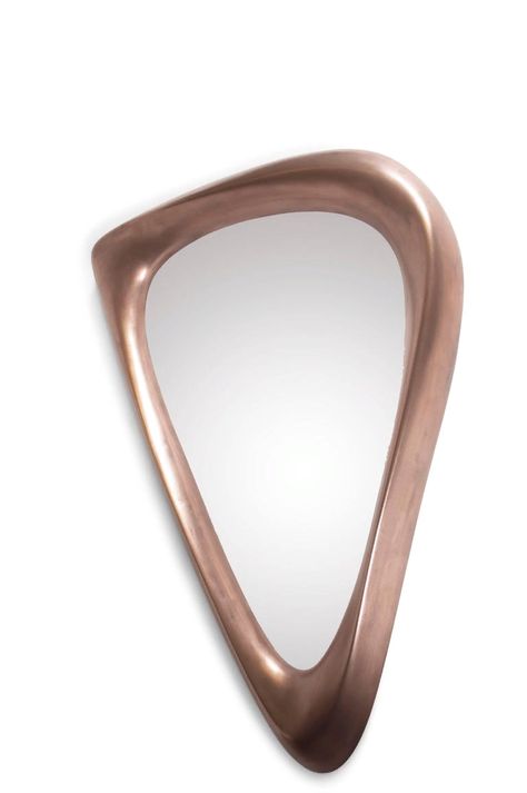 Amorph Cuneate Triangular Mirror, Bronze Finish For Sale at 1stdibs Mirror Bronze, Powder Room Mirror, Shaped Mirror, Furniture Art, Mirror Designs, Bronze Finish, Decorative Objects, Mirror Wall, Art Decor