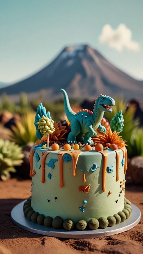 Roar I’m 4 Birthday Cake, Dinosaur Cake 4th Birthday, One A Saurus Birthday Cake, Dinasour Cakes Ideas, Small Dinosaur Cake, Dinosaur Birthday Cake For Boys, Cute Dinosaur Birthday Cake, T Rex Birthday Cake, Dino Cake Ideas