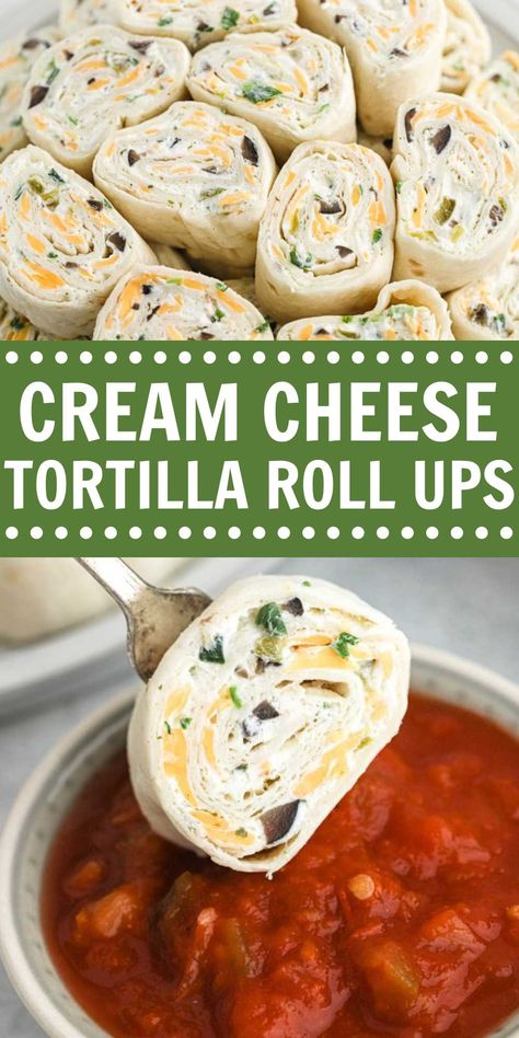 Cream Cheese Tortilla Roll Ups - Eating on a Dime Taco Tortilla Roll Ups, Taco Roll Ups, Taco Tortilla, Taco Roll, Tortilla Pinwheels, Cream Cheese Roll Up, Pinwheel Appetizers, Tortilla Rolls, Tortilla Wrap