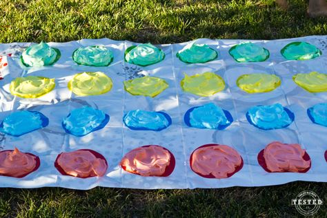 Shaving Cream Twister, Paint Twister, Twister Board Game, Twister Board, 100 Days Of Summer, Summer Boredom Busters, Twister Game, Babysitting Activities, Summer Boredom