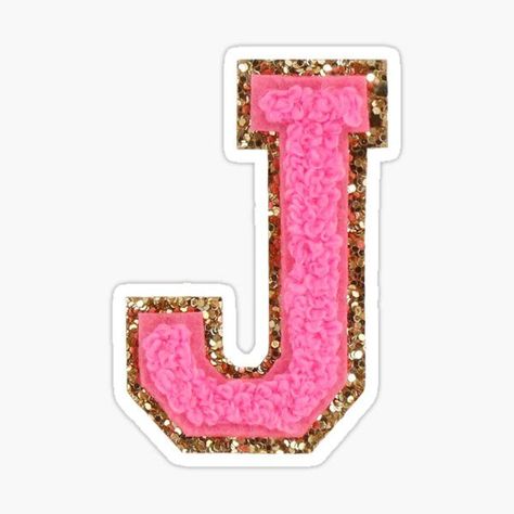 preppy hot pink varsity letter J Preppy Pink Varsity Letter, J Wallpaper Letter Iphone Aesthetic, J Sticker, J Wallpaper, The Letter J, Alphabet Photos, Preppy Stickers, Hot Pink Nails, Aesthetic Letters