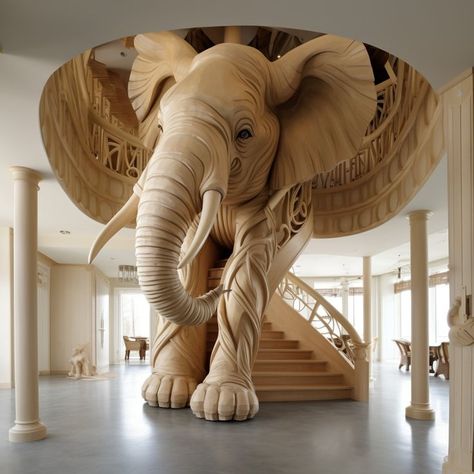 Awesome house - All Things Elephant Elephant Bathroom Decor, Elephant Bathroom, Elephant Rock, Fantasy Furniture, House Interior Design Styles, Stair Case, Bathroom Decor Ideas Colors, Unique House Design, Bathroom Decor Ideas