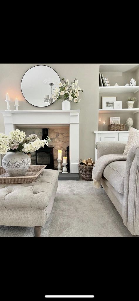 Laura Ashley Living Room, Living Room Upgrades, Cosy Lounge, Lounge Lighting, Cosy Living Room, White Company, The White Company, Terrace House, Basement Ideas