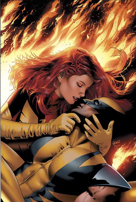 Phoenix & Wolverine by Greg Land Wolverine And Jean, Wolverine And Jean Grey, Jean Gray, Comics Anime, Univers Marvel, Wolverine Marvel, Dark Phoenix, Bd Comics, Marvel Vs Dc