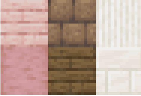 Pink Wood Minecraft, Pink Minecraft Palette, Pink Block Pallet Minecraft, Minecraft Pink Pallet, Block Palate Minecraft, Minecraft Colour Palette Pink, Birch Block Pallet Minecraft, Cherry Wood Block Pallete Minecraft, Cottagecore Minecraft House Layout