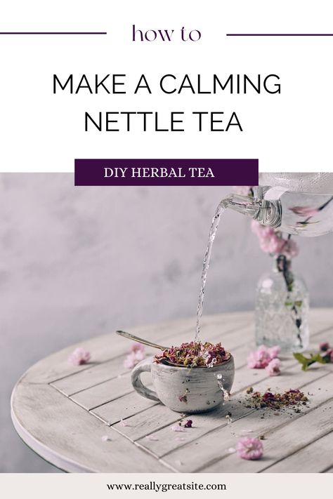 Are you looking for a calming herbal tea and to relax with natural remedies. This DIY herbal tea is a mix of Nettle leaves, which help you reduce the inflammation in body, and Dandelion which is an organic sleep remedy. Sip this tea every evening to fell you relax and fall asleep. Herbal tea┃nettle tea┃sleep remedies┃ antiinflammation┃relaxing tea┃DIY herbal tea┃tea time┃herbal tea recipes┃food photography┃foraging┃natural remedies┃holistic lifestyle Nettle Tea Recipe, Diy Herbal Tea, Herbal Tea Recipes, Warm Drinks Recipes, Nettle Tea, Boozy Hot Chocolate, Hot Drinks Recipes, Vegan Hot Chocolate, Dandelion Tea