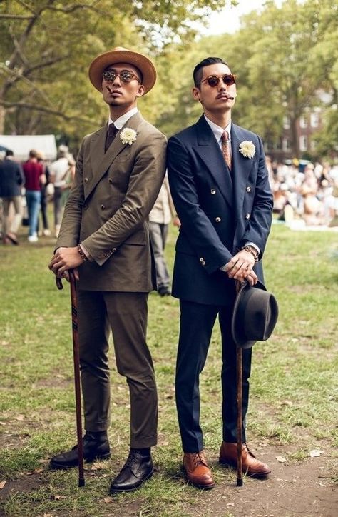 Fashion Estilo Gangster, Jazz Age Lawn Party, Mode Teenager, Renew Vows, Der Gentleman, Lawn Party, Brogue Boots, Suits Men, Jazz Age