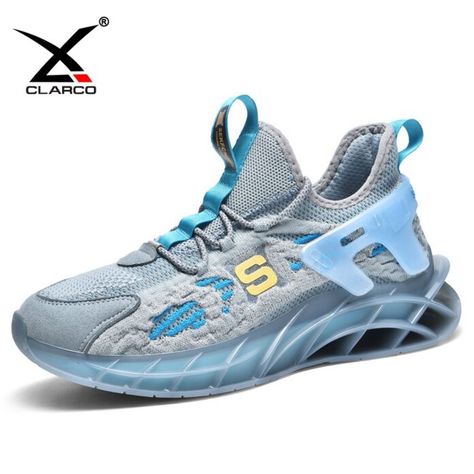 CLC21771 Blue Non-slip Synthetic Sneakers, Casual Running Shoes, Sketchers Sneakers, Types Of Shoes, Suede Leather, Girls Shoes, Blue Grey, Running Shoes, Green And Grey