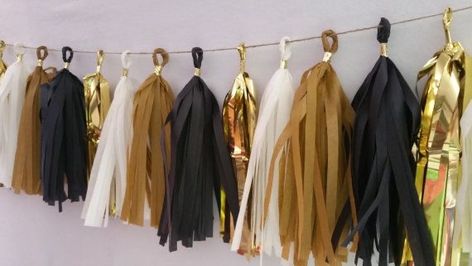 Oscar Party Decorations, Prime Party, Batman Party Decorations, Tissue Paper Garland, Paper Tassel Garland, Tissue Paper Garlands, Football Party Decorations, Tissue Paper Tassel Garland, Tissue Paper Tassel