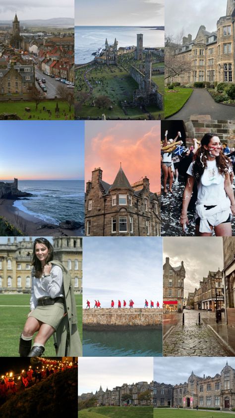 University Of St Andrews, St Andrews University, 2025 Moodboard, 2025 Mood, St Andrews, Study Abroad, Scotland, Mood Board, Vision Board