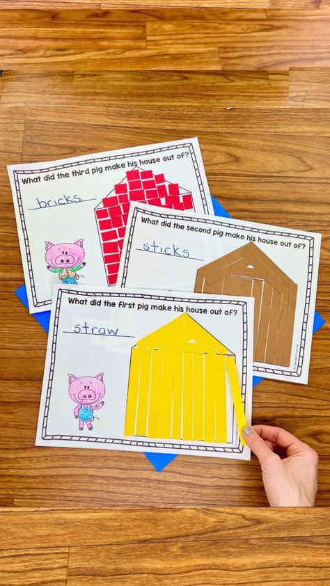 Story Elements Kindergarten, Red Riding Hood Activities, Little Red Riding Hood Activities, Three Bears Activities, 3 Little Pigs Activities, Story Elements Activities, Three Little Pigs Story, Bears Preschool, Kindergarten Anchor Charts