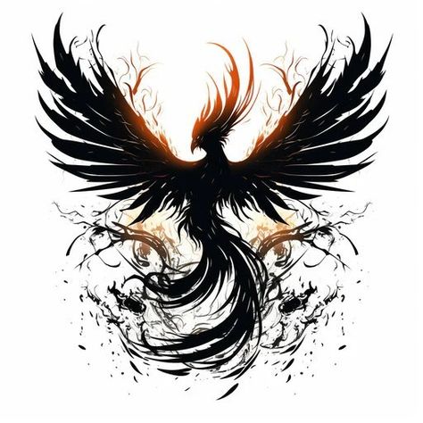 Rising Phoenix Tattoo, Phoenix Drawing, Phoenix Bird Tattoos, Mother Son Tattoos, Optical Illusion Tattoo, Samurai Tattoo Design, Tattoo Vector, Phoenix Tattoo Design, Full Sleeve Tattoo Design