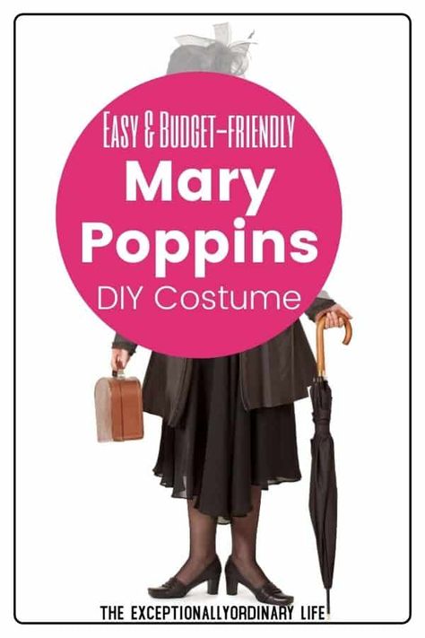 Mary Poppins inspired DIY costume #MaryPoppins #costumeDIY #outfit #dress #budgetfriendly #Halloween #savemoney #frugal #cheap #hacks #ideas #inspiration Diy Mary Poppins Costume, Mary Poppins Kostüm, Kindergarten Binder, Christmas Backyard, Mary Poppins Outfit, Binder For School, Merry Poppins, Ideas When Bored, Cheap Hacks