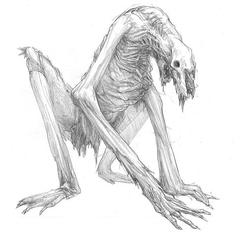 The Ritual Movie, Monster Sketch, Dark Creatures, Some Sketches, Fiction Stories, Horror Monsters, September 16, Reference Poses, Art Tips