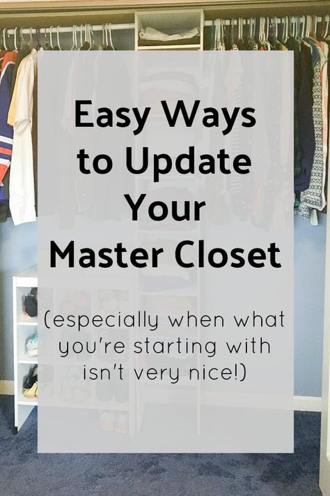 Easy ways to update your Master Closet with before after pictures! Master Closet Makeover, Basic Closet, Painted Closet, Dark Paint Colors, Renovation Tips, Budget Design, Closet Renovation, Plywood Flooring, Best Paint Colors