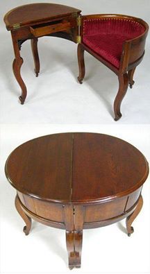 vintage - transforming table Survival Ideas, Desk And Chair, Victorian Furniture, Funky Furniture, Smart Design, Beautiful Furniture, Design Case, Unique Furniture, Hedges